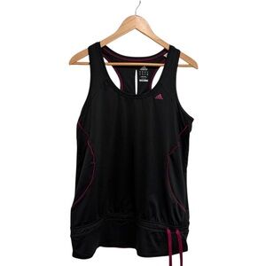 2/$25 Adidas Women's ClimaLite Tank Top in Black Drawstring